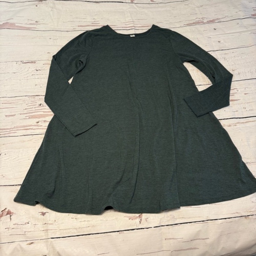 ✨ Old Navy Long Sleeve Swing Dress – Size XL‎ – Dark Green ✨